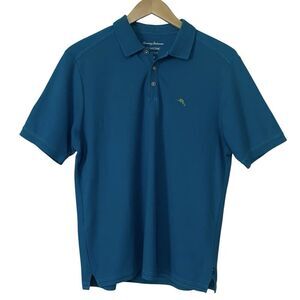 Tommy Bahama Mens Size Large Islandzone Supima Polo Shirt Short Sleeve Blue